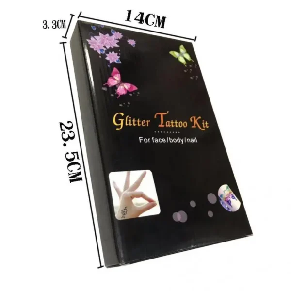 Semi-permanent Small Tattoo 24 Glitter Colors Sets - Image 7