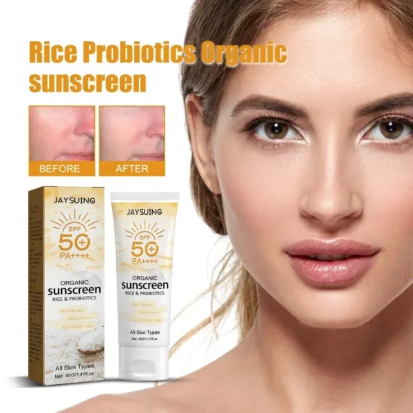 Summer organic sunscreen face and body