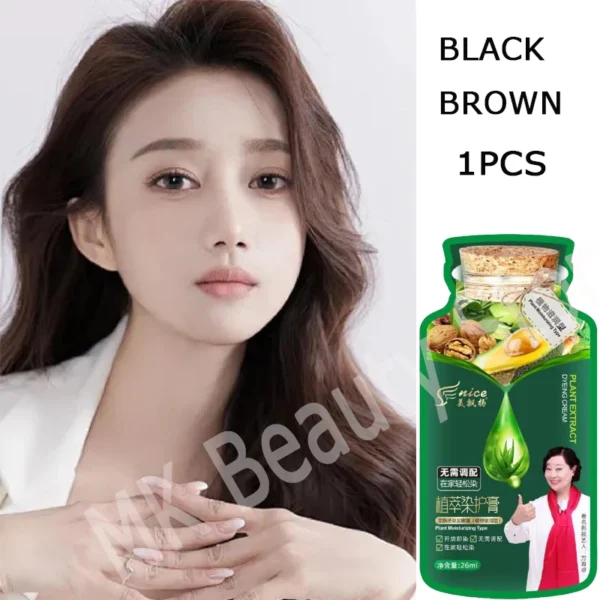 Pure Natural Herbal Hair Dye Shampoo– 5-Minute Color Transformation - Image 10