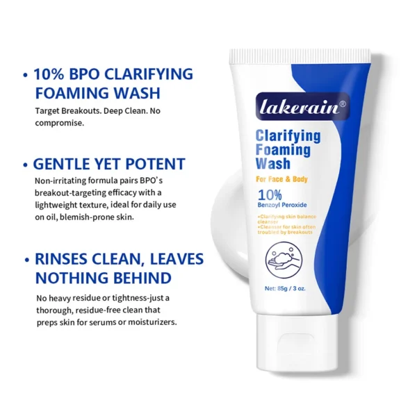 Acne Foaming Wash Benzoyl  For Face & Body Skin Care Wash - Image 5