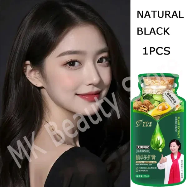 Pure Natural Herbal Hair Dye Shampoo– 5-Minute Color Transformation - Image 9