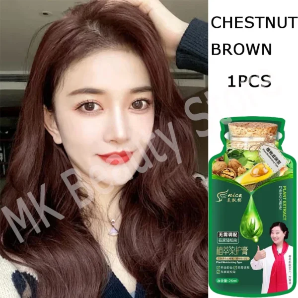 Pure Natural Herbal Hair Dye Shampoo– 5-Minute Color Transformation - Image 7
