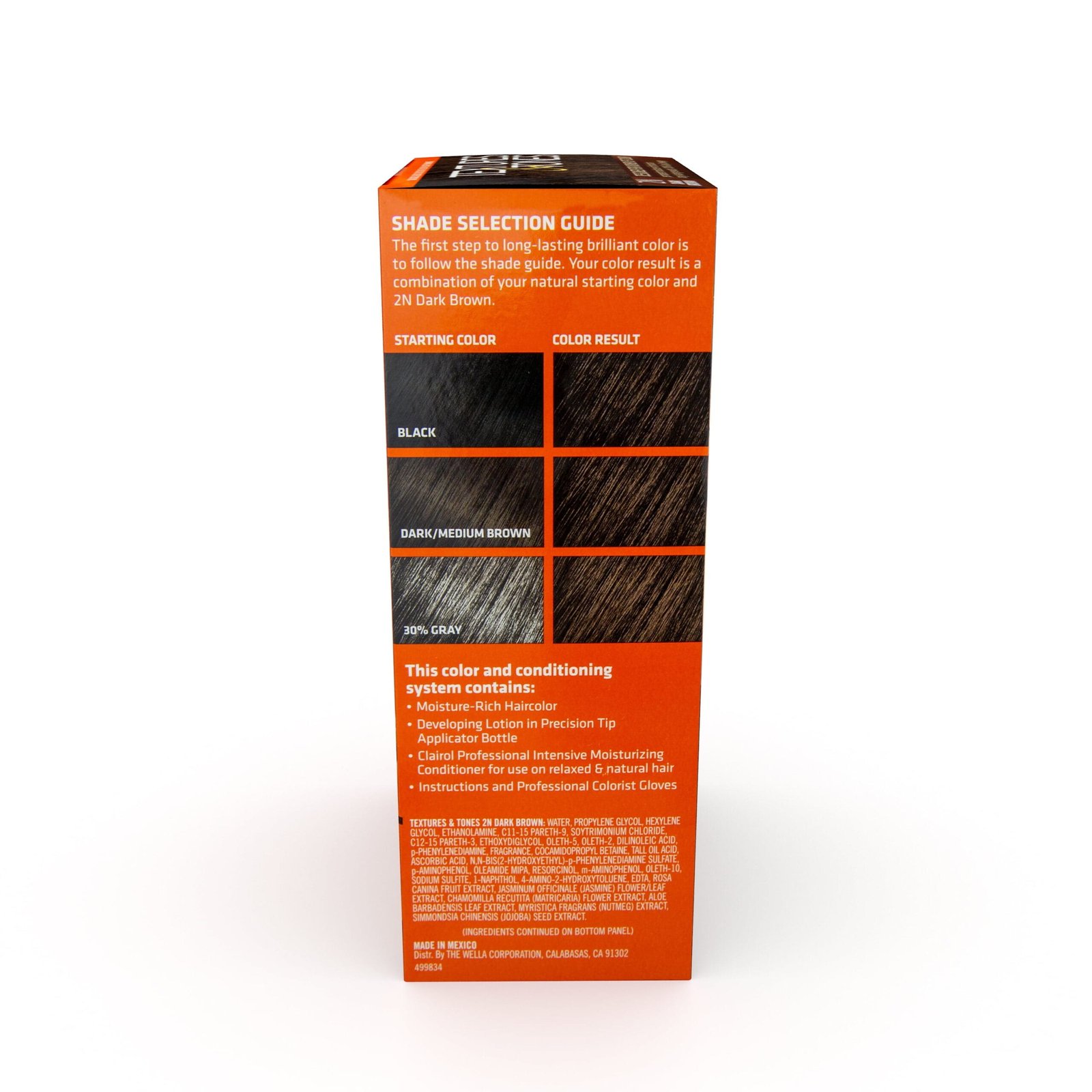 (3 Pack) Textures & Tones Hair Dye Ammonia-Free Permanent Hair Color Creme, 2N Dark Brown, 1 Application - Image 4