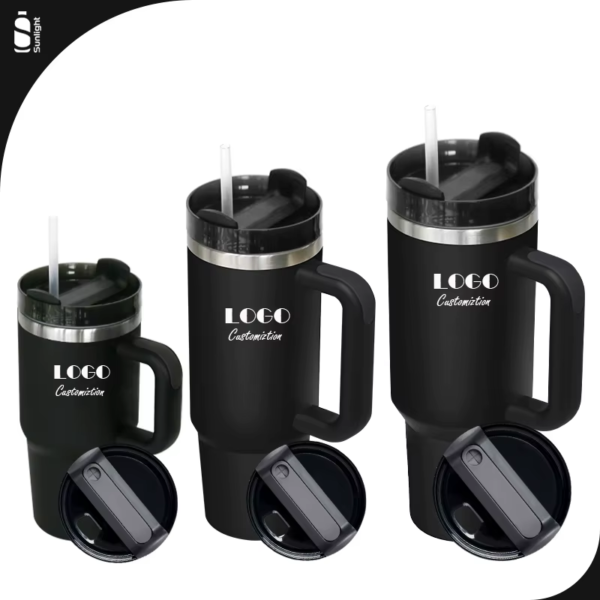 40oz Stainless Steel Travel Tumbler with Handle